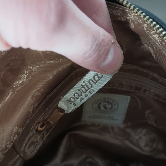 Spartina 449 daufuskie island Black Hollecker Satchel Purse Nubuck Leather - Picture 14 of 16